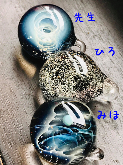 楽しかった宇宙玉ガラス製作体験